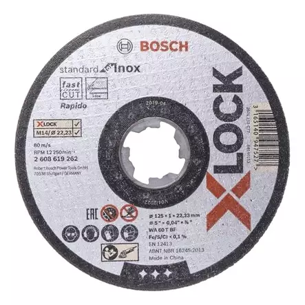 BOSCH X-LOCK Katkaisulaikka 125x1x22,23mm INOX - Katkaisu & hiomalaikat, teräsharjat - 125240 - 1