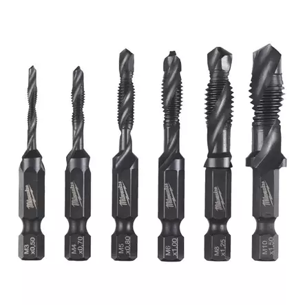 MILWAUKEE SHW Kierretappi-/porasarja 3-IN-1, HSS-G - Milwaukee Tarvikkeet - 136660 - 2