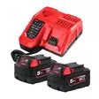 MILWAUKEE M18 NRG-502 Akkusarja Pikalaturilla - Inventaariotyhjennys - 117940 - 1