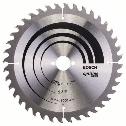 BOSCH Pyörösahanterä 250x3,2x30mm Z40 OP +15° - Pyörösahanterät - 125090 - 1