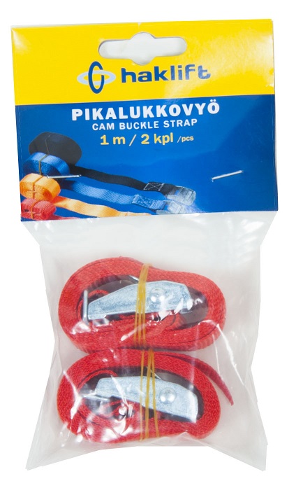 HAKLIFT Pikasidontavyö 1m punainen 2 kpl/pkt - Kuormansidonta - 128150 - 1