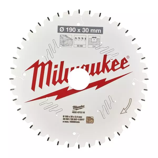 MILWAUKEE Pyörösahanterä MS W190X30X2,4X40 - Pyörösahanterät - 121110 - 1