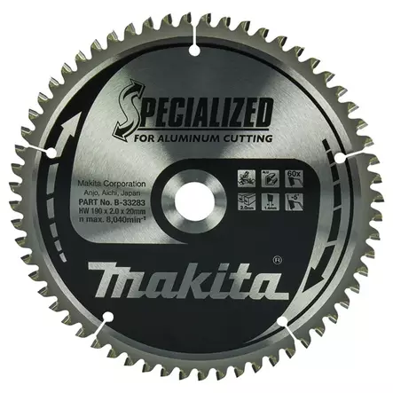 MAKITA Specialized Pyörösahanterä HM 190 mm - Pyörösahanterät - 106641 - 1