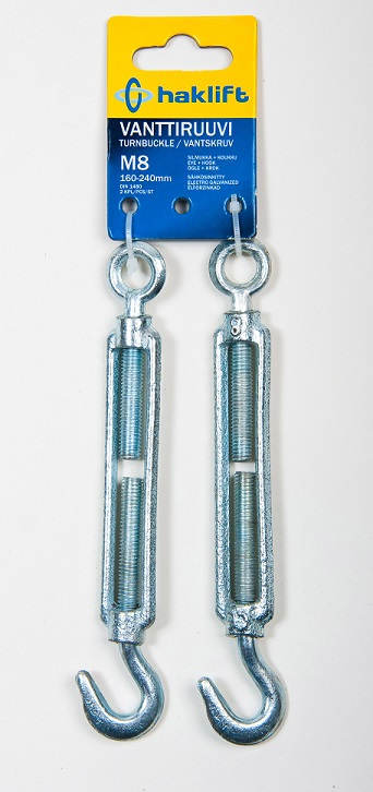HAKLIFT Vanttiruuvi M8 - Sakkelit, koukut ja renkaat - 128171 - 1