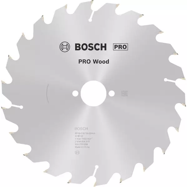BOSCH Pyörösahanterä 216x2,6/1,6x30 22T - Bosch terät ja tarvikkeet - 136281 - 1