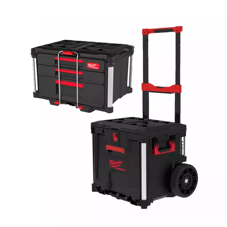 MILWAUKEE PACKOUT Vetolaatikko COMBO pyörillä - Milwaukee PACKOUT-järjestelmä - 138371 - 1