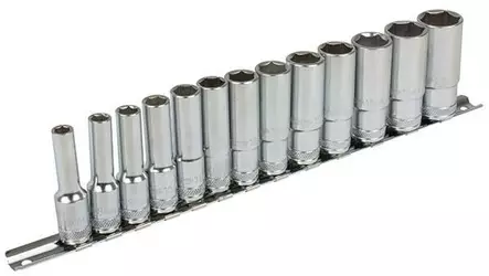 BOXO Hylsysarja 3/8" pitkät kiskossa 7-21mm - Hylsy- ja työkalusarjat - 123222 - 1