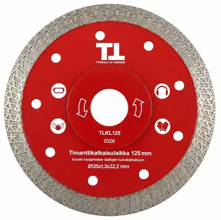 TLKL125 Timanttikatkaisulaikka 125x1,3x22,2mm - Timanttikatkaisulaikat - 138862 - 1