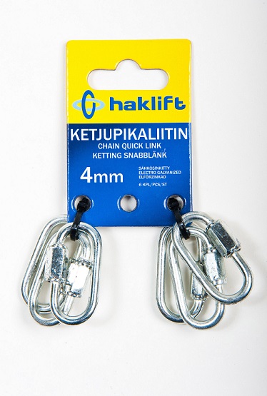 HAKLIFT Ketjupikaliitin 4mm - Ketjut, vaijerit ja liitoslenkit - 128132 - 1