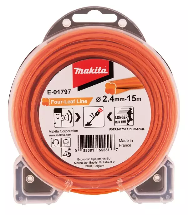 MAKITA E-01797 Siima 2,4 mm x 15 m neliapila - Siimat ja siimapäät - 107832 - 1