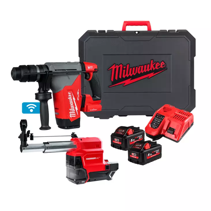 MILWAUKEE M18 ONEFHPXDEL-552C Yhdistelmävasara imurilla - Akkuporavasarat - 117712 - 1