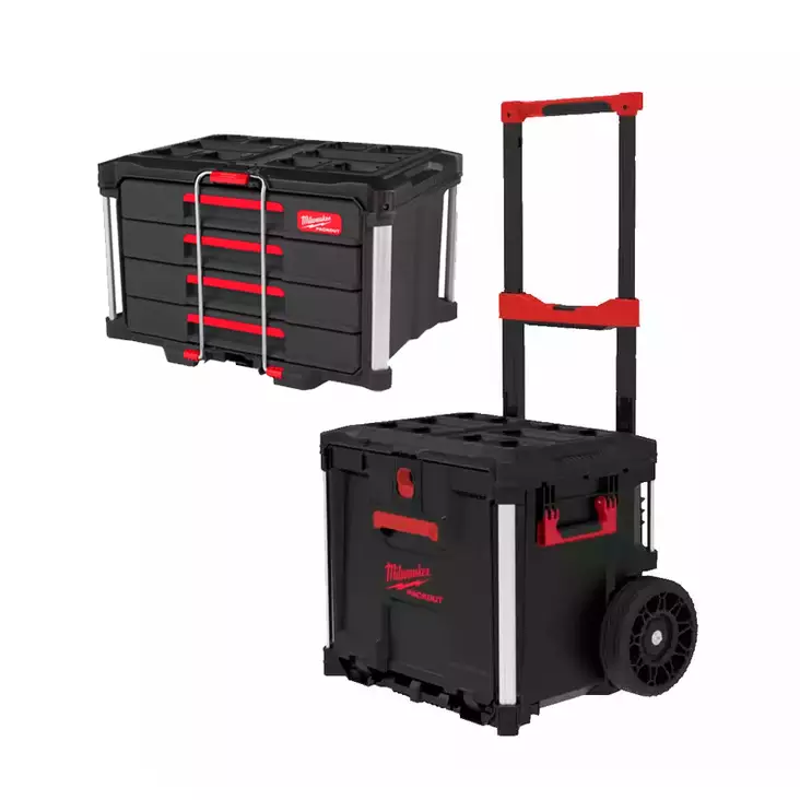 MILWAUKEE PACKOUT Vetolaatikko COMBO pyörillä - Milwaukee PACKOUT-järjestelmä - 138372 - 1