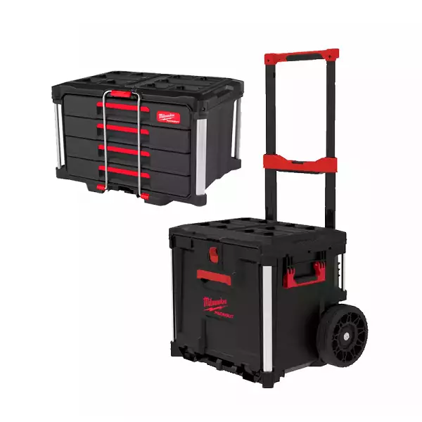MILWAUKEE PACKOUT Vetolaatikko COMBO pyörillä - Milwaukee PACKOUT-järjestelmä - 138372 - 1