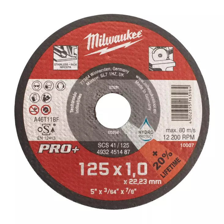 MILWAUKEE PRO+ Katkaisulaikka 125x1 mm SCS41 - Milwaukee Tarvikkeet - 121222 - 1