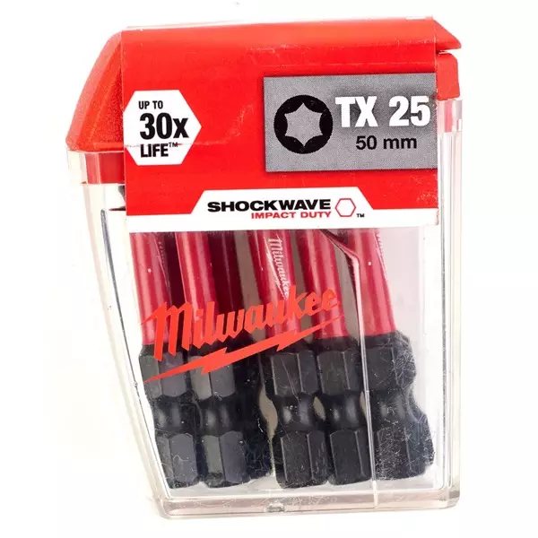 MILWAUKEE Ruuvauskärki SHW TX25 x 50mm, 10kpl/pkt - Ruuvauskärjet - 134822 - 1