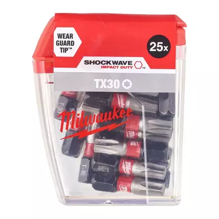 MILWAUKEE Ruuvauskärki SHW TX30 x 25mm, 25kpl/pkt - Ruuvauskärjet - 134823 - 1