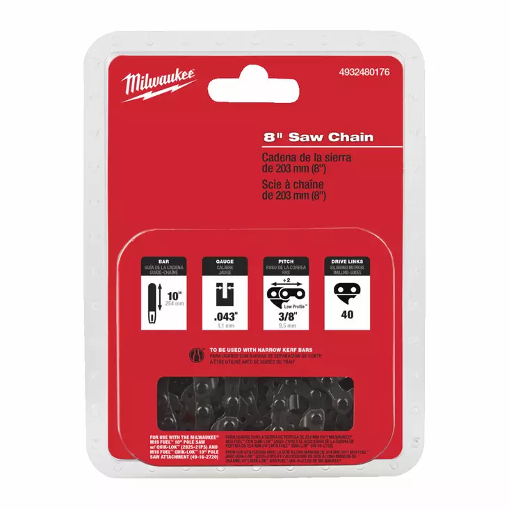 MILWAUKEE Teräketju 3/8"x200x1,1mm -33 - Teräketjut - 132443 - 1