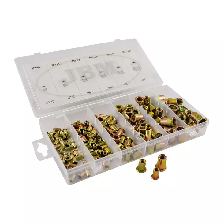 JBM Rihlattu niittimutterilajitelma M3-M10 - Vetoniitit - 137933 - 1