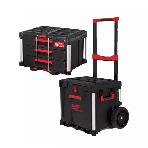 MILWAUKEE PACKOUT Vetolaatikko COMBO pyörillä - Milwaukee PACKOUT-järjestelmä - 137603 - 1