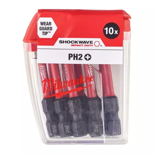 MILWAUKEE Ruuvauskärki SHW PH2 x 50mm, 10kpl/pkt - Ruuvauskärjet - 134813 - 1