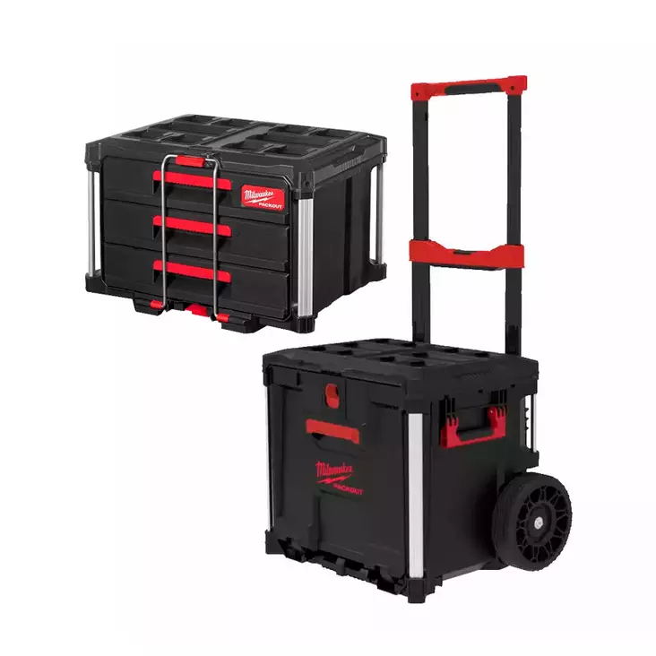 PACKOUT Vetolaatikko COMBO pyörillä - Milwaukee PACKOUT-järjestelmä - 137603 - 1