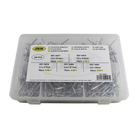 JBM Vetoniittilajitelma 3.2-4.8mm, alumiinia - Vetoniitit - 137934 - 2