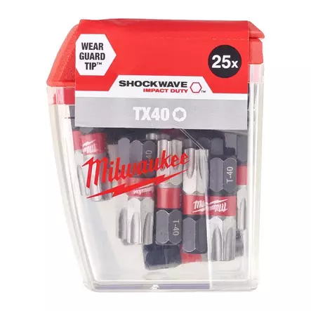 MILWAUKEE Ruuvauskärki SHW TX40 x 25mm, 25kpl/pkt - Ruuvauskärjet - 134824 - 1