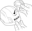 KASK Otsavalaisinklipsi työkypärään - Kypärätarvikkeet - 139014 - 2