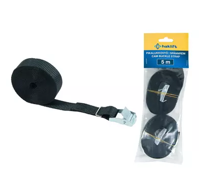 HAKLIFT Pikasidontavyö 5m musta 2 kpl/pkt - Kuormansidonta - 134524 - 1