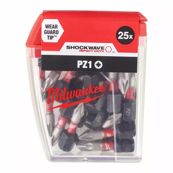 MILWAUKEE Ruuvauskärki SHW PZ1 x 25mm, 25kpl/pkt - Ruuvauskärjet - 134814 - 1