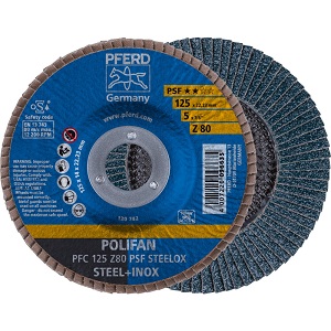 PFERD Lamellilaikka PFC 125 mm Z80 PSF Steelox - Katkaisu & hiomalaikat, teräsharjat - 124674 - 1