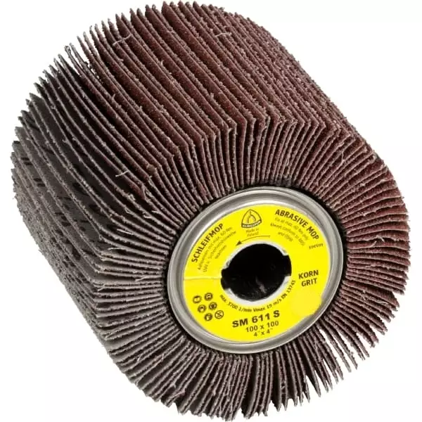 KLINGSPOR SM611S Liuskalaikka Ø100x100x19 K60 - Harjat harjahiomakoneeseen - 126214 - 1