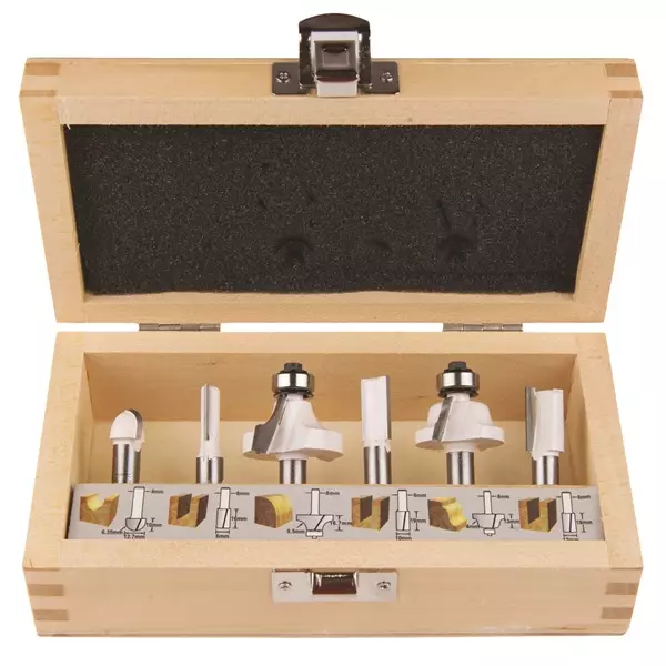 MAKITA D-53540 Jyrsinteräsarja 6-osaa - Yläjyrsinterät - 107104 - 1