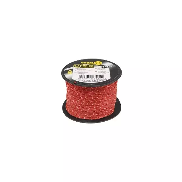 VOREL Linjalanka Ø 1,7mm x50 m punainen - Räpsylangat ja värit - 129924 - 1