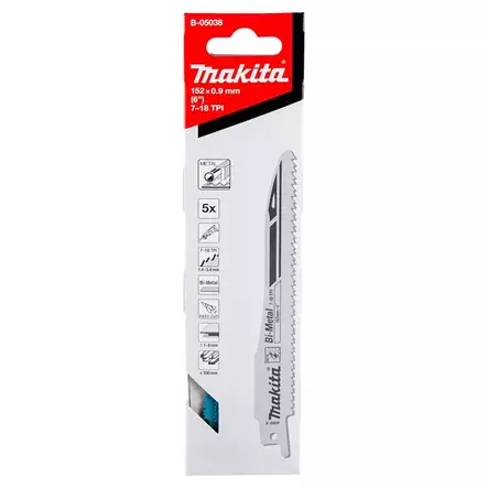 MAKITA B-05038 Puukkosahanterä 150x0,9 mm 5 kpl - Puukkosahanterät - 106435 - 2