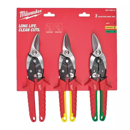 MILWAUKEE Peltisaksisarja 3 kpl - Peltisakset - 118305 - 2