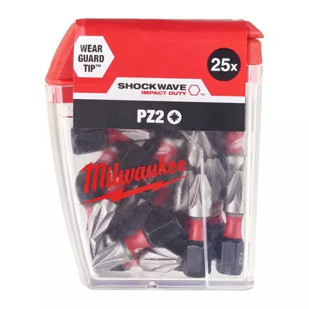 MILWAUKEE Ruuvauskärki SHW PZ2 x 25mm, 25kpl/pkt - Ruuvauskärjet - 134815 - 1