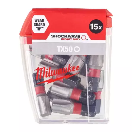MILWAUKEE Ruuvauskärki SHW TX50 x 25mm, 25kpl/pkt - Ruuvauskärjet - 134825 - 1