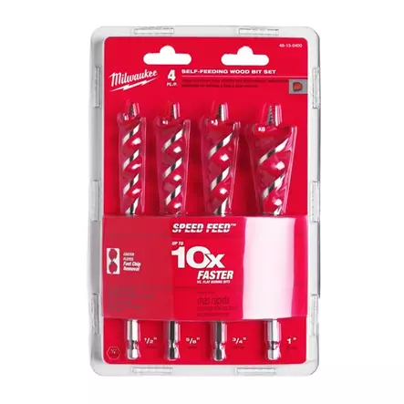 MILWAUKEE SPEED FEED Puuporanteräsarja, 4-osaa - Milwaukee Tarvikkeet - 119615 - 1