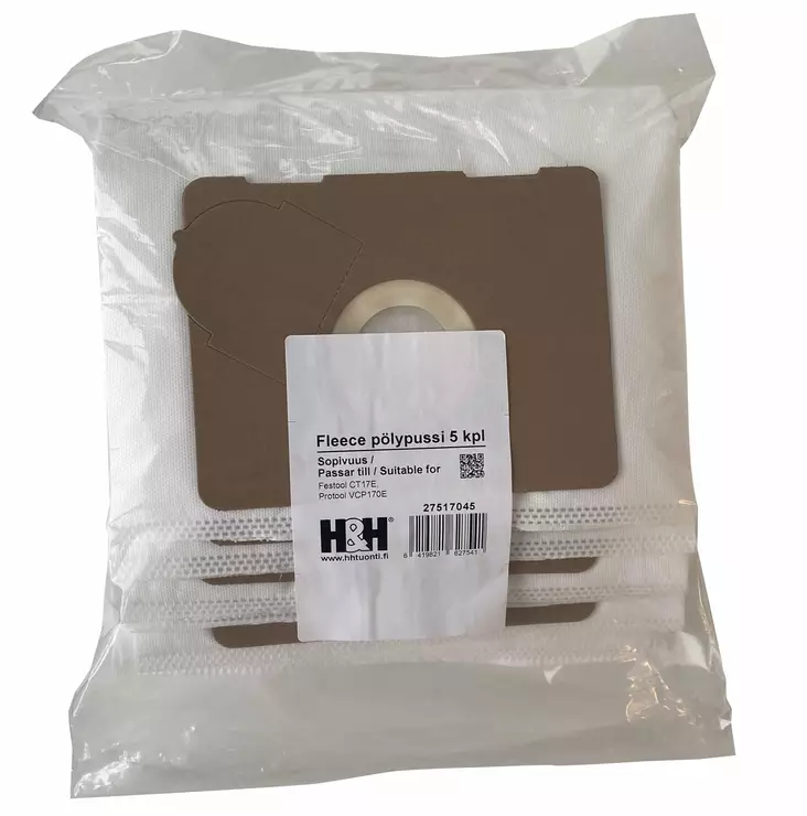 H&H Pölypussi fleece 5 kpl/pkt - Pölypussit - 127225 - 1