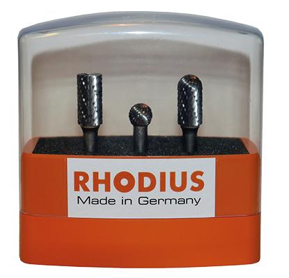 RHODIUS Kovametalliviilasarja 3-osainen - Suorahiomakoneiden tarvikkeet - 126025 - 1