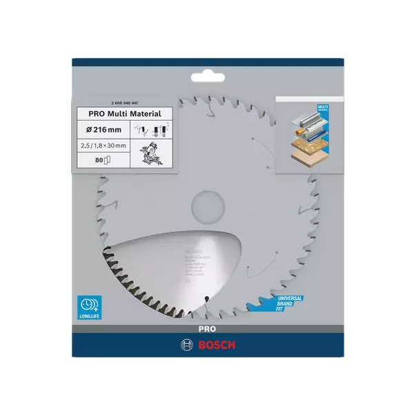 BOSCH Pyörösahanterä 216x2,5x30 Z80 - Pyörösahanterät - 125085 - 1