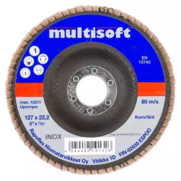 MULTISOFT Lamellihiomalaikka SOFT B P40 ZKX - Katkaisu & hiomalaikat, teräsharjat - 124695 - 1