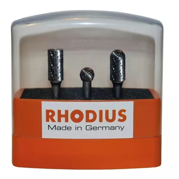 RHODIUS Kovametalliviilasarja 3-osainen - Suorahiomakoneiden tarvikkeet - 126025 - 1