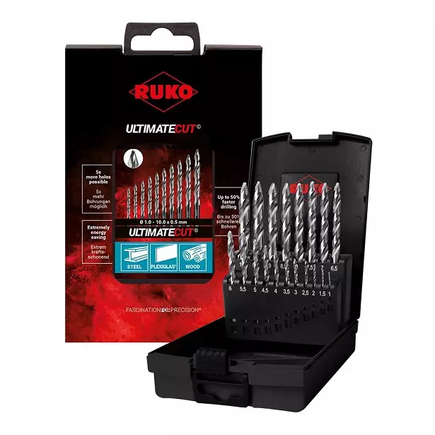 RUKO FLOWSTEP Kierukkaporasarja 1-10mm HSS - Metalliporanterät - 126745 - 1