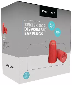 ZEKLER 802 L Korvatulppa muotoiltu 200pr/pkt - Zekler Kuulonsuojaimet - 125275 - 1
