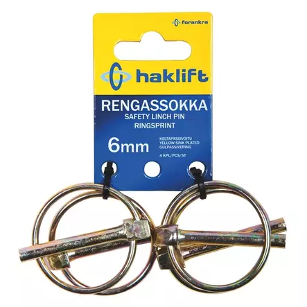 HAKLIFT Rengassokka 6mm 4kpl/pkt - Rengassokat - 128156 - 1