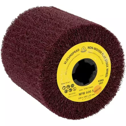 KLINGSPOR NFW600S Nailonlaikka Ø100x100x19 coarse - Harjat harjahiomakoneeseen - 126206 - 1
