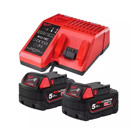 MILWAUKEE M18 NRG-502 Akkusarja Peruslaturilla - Työkaluakut ja latauslaitteet - 134576 - 1