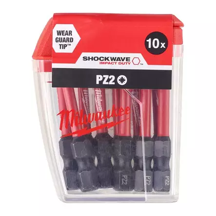 MILWAUKEE Ruuvauskärki SHW PZ2 x 50mm, 10kpl/pkt - Ruuvauskärjet - 134816 - 1